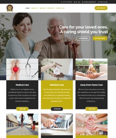 Caring Shield website Design