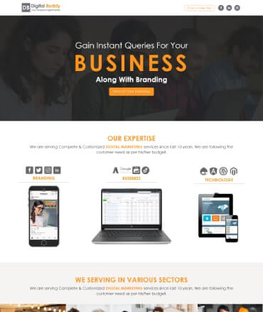 Digital Buddy website Design