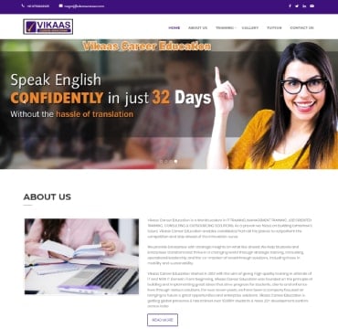 Vikaascareer wensite Design